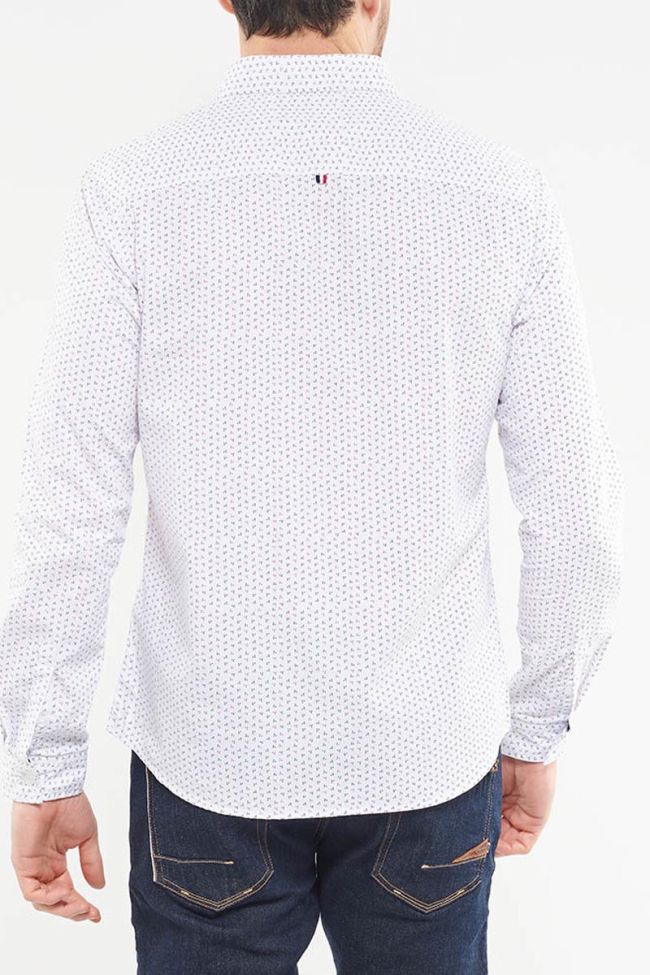 Chemise Casul blanche à micro motifs 