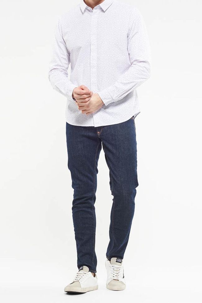 Chemise Casul blanche à micro motifs 