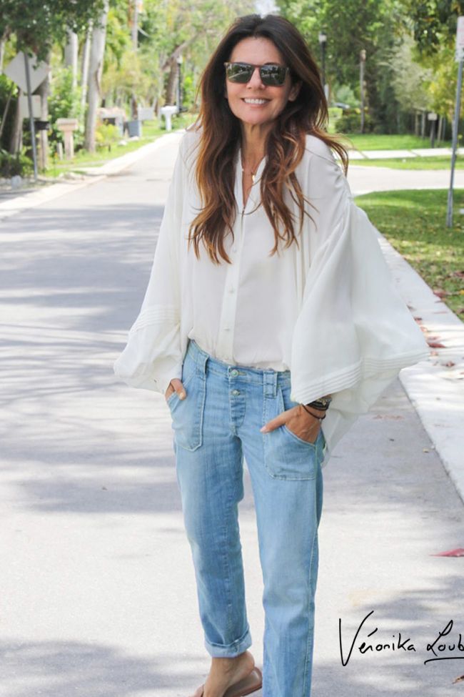 Jeans 200/43 boyfit Jude bleu N°5 by Véronika Loubry