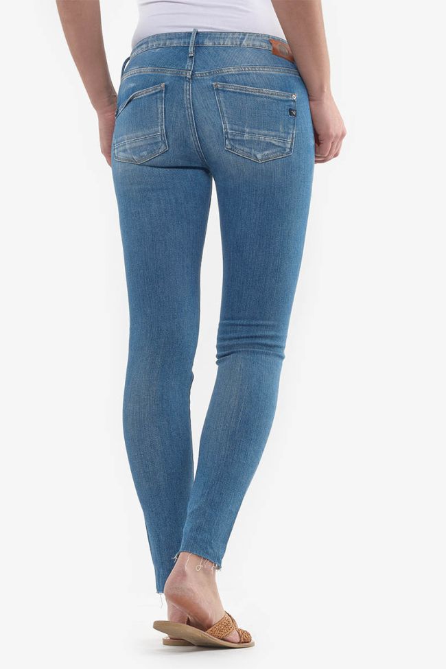 Evora power skinny 7/8ème jeans destroy bleu N°3 