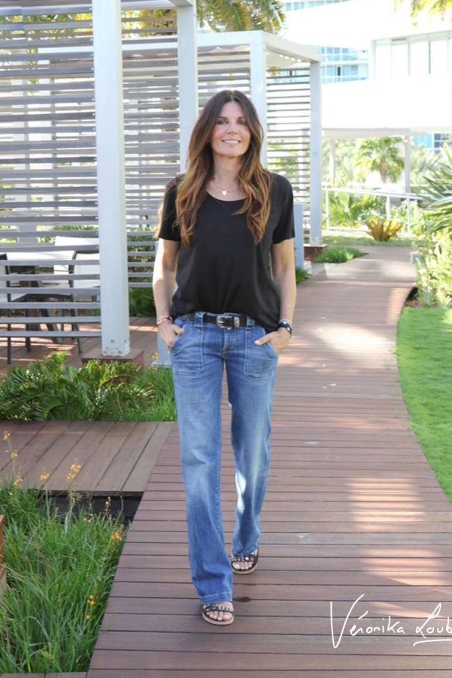 Jeans flare Jacob bleu N°4 by Véronika Loubry