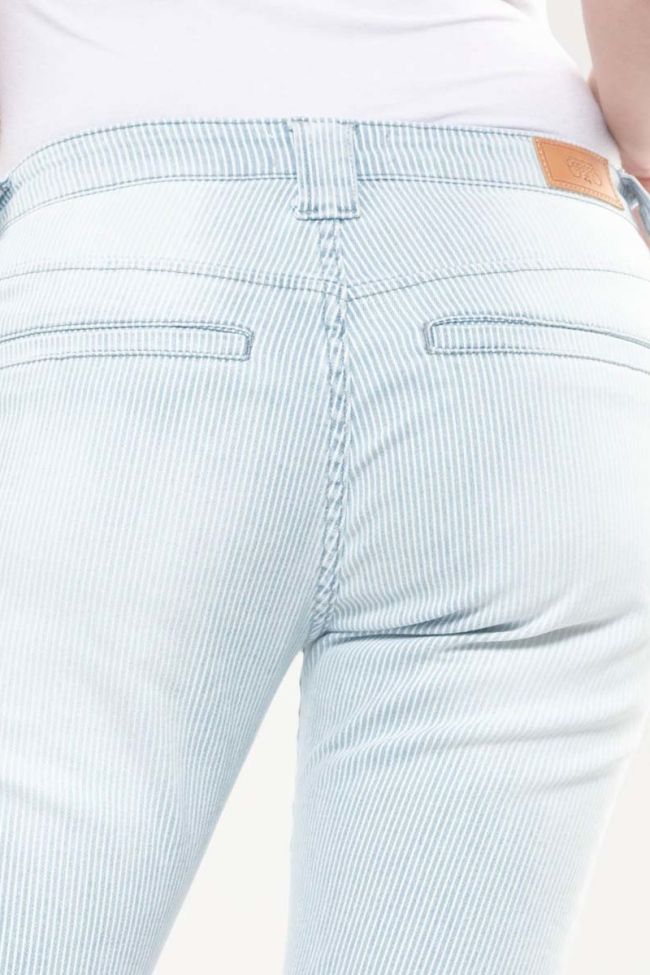 Jeans 200/43 boyfit Georgia bleu et blanc