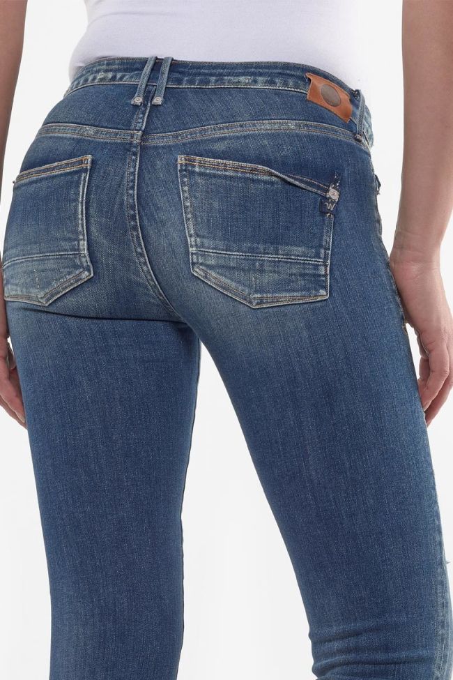  Jeans power skinny 7/8ème Hoya destroy bleu N°2