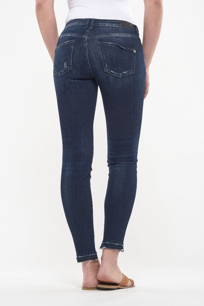 Jeans power skinny 7/8ème Kiev destroy bleu N°1