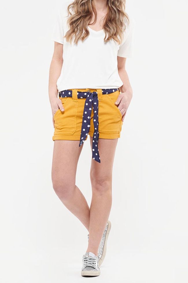 Short en jeans Olsen jaune