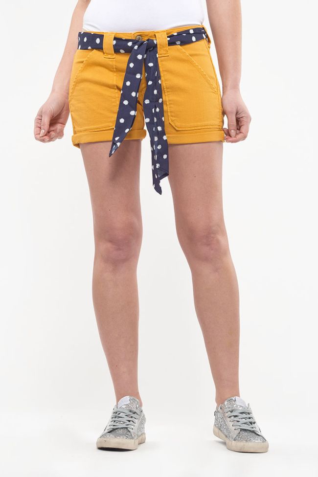 Short en jeans Olsen jaune
