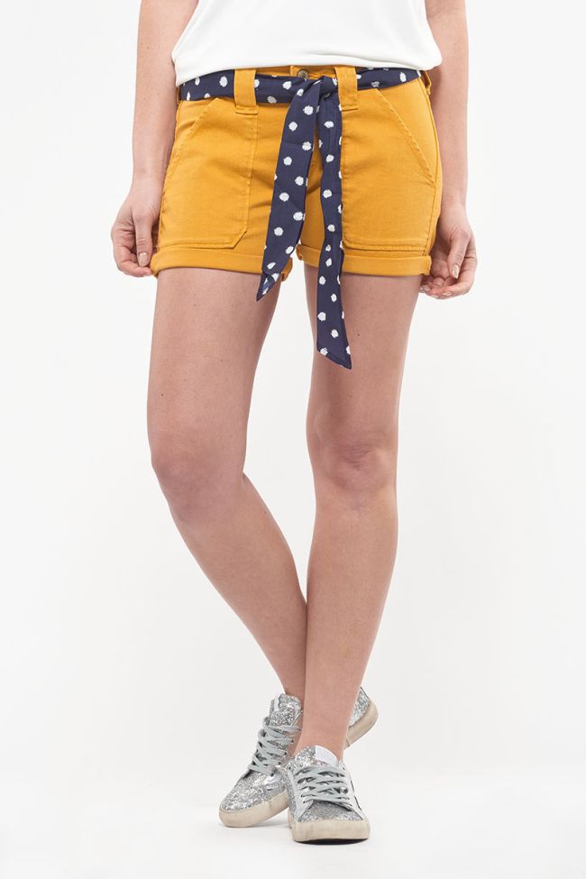 Short en jeans Olsen jaune