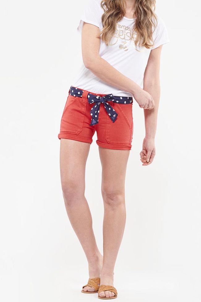 Short en jeans Olsen rouge
