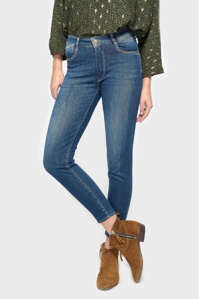 Jeans pulp slim taille haute 7/8ème bleu N°2