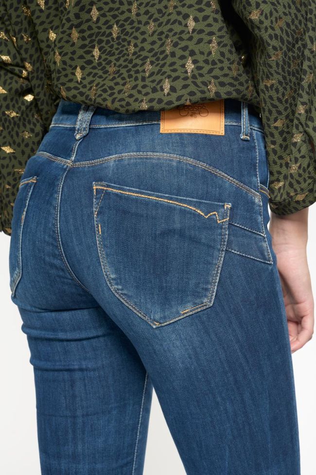 Jeans pulp slim taille haute 7/8ème bleu N°2