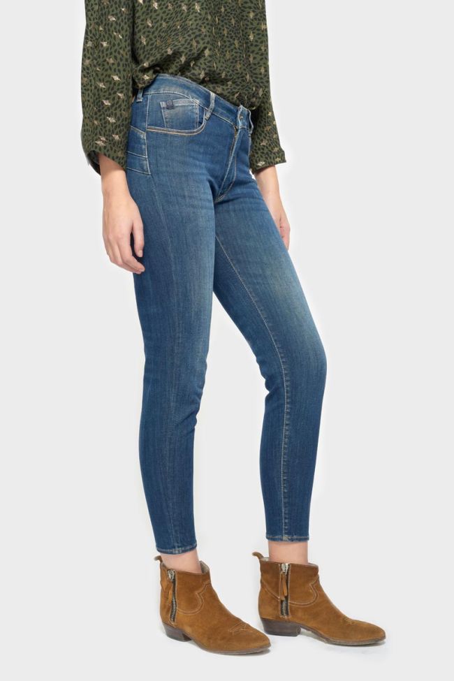 Jeans pulp slim taille haute 7/8ème bleu N°2