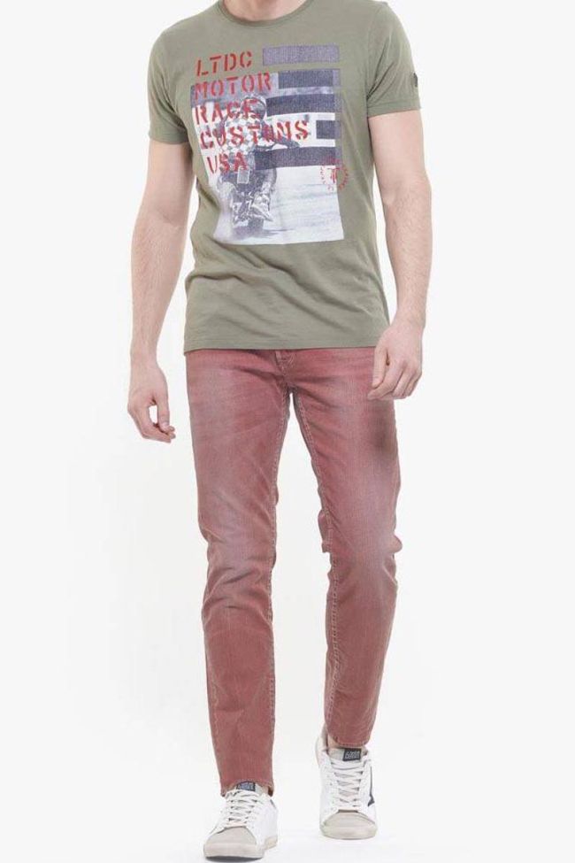 Jeans 700/11 slim stretch rouge délavé