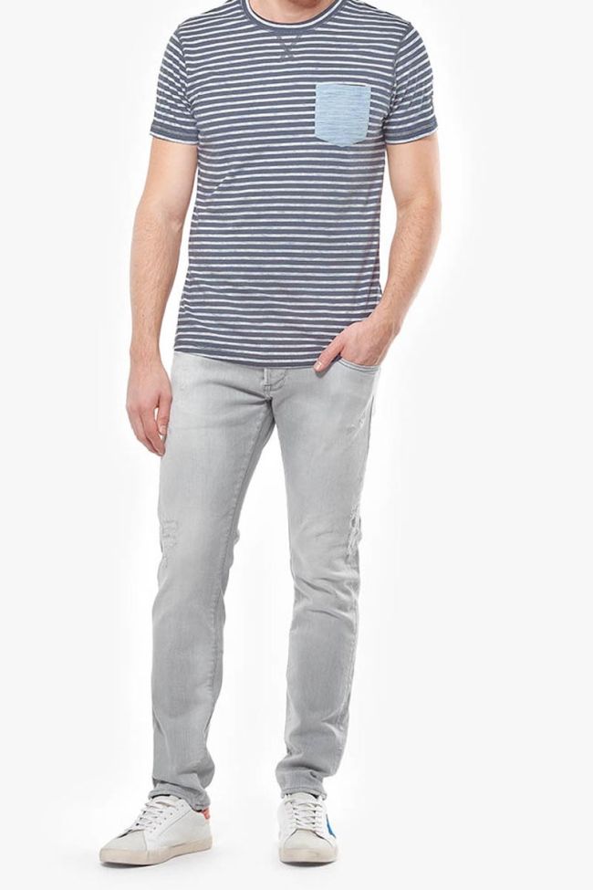 Jeans 700/11  slim Frem destroy gris N°4