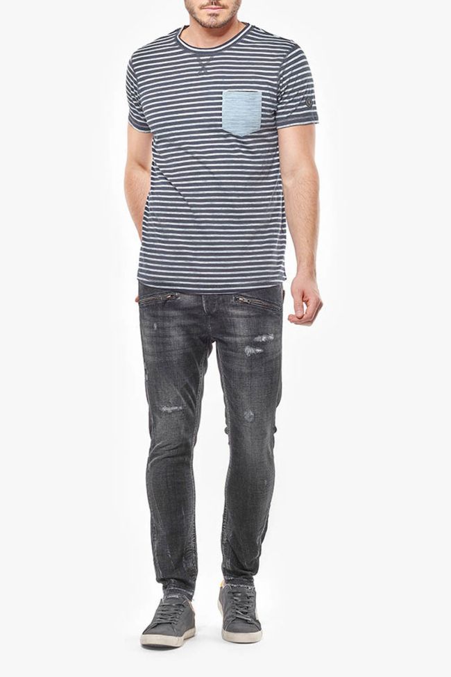 Rubbens 900/15 tapered 7/8ème jeans destroy gris N°1