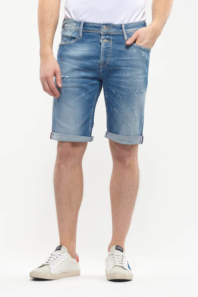 Bermuda Laredo bleu délavé destroy