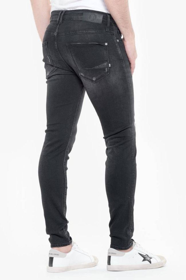 Power skinny 7/8ème jeans destroy noir N°1