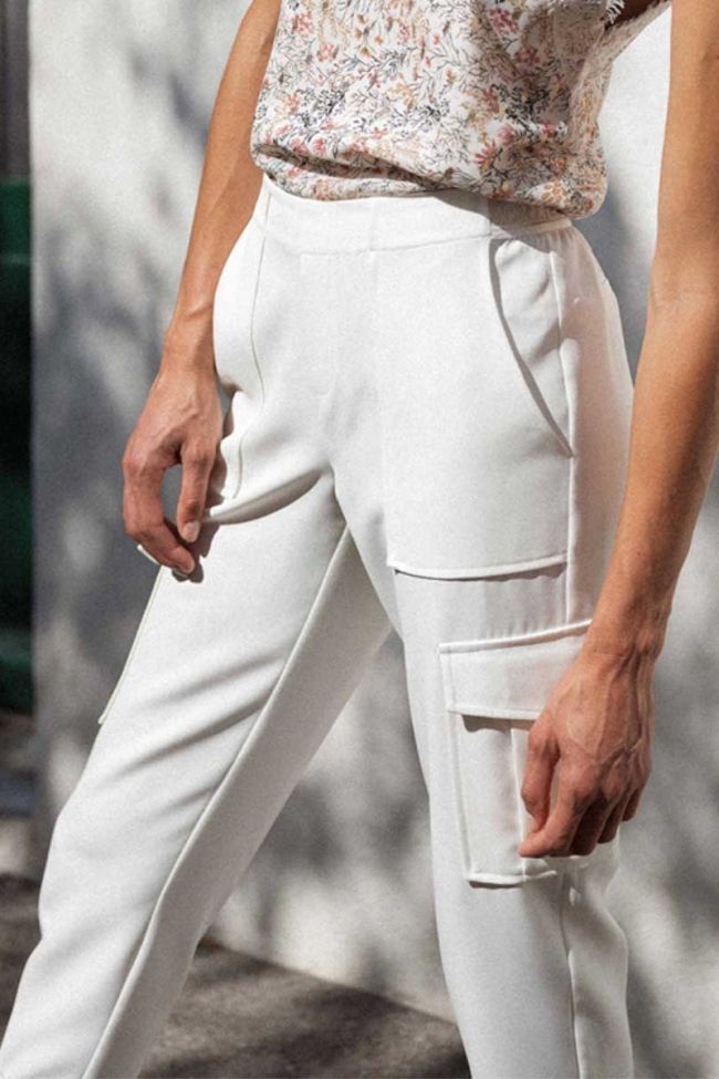Pantalon Cargo Esmera blanc
