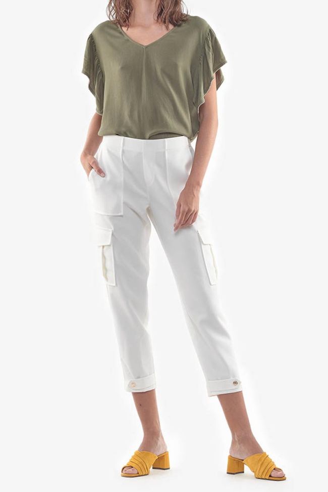 Pantalon Cargo Esmera blanc