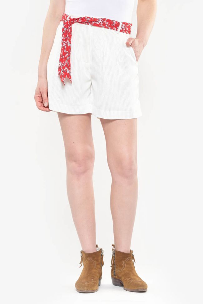 Short John blanc cassé