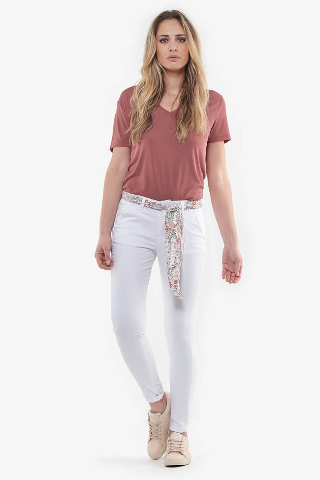 Pantalon chino Lidy slim blanc