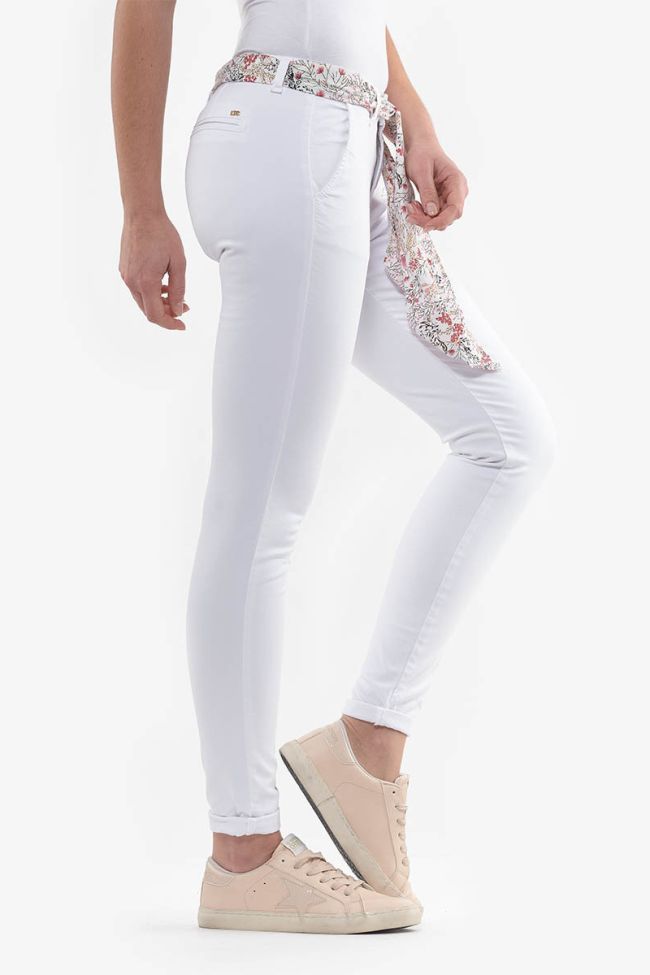 Pantalon chino Lidy slim blanc