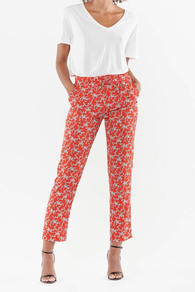 Pantalon Droit Tulipa rouge