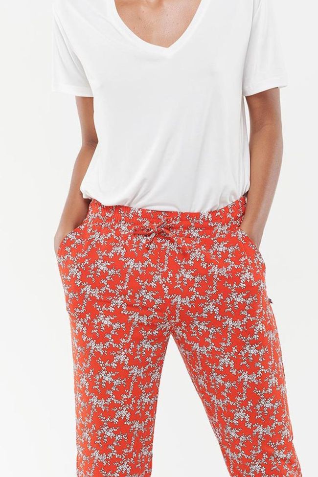 Pantalon Droit Tulipa rouge