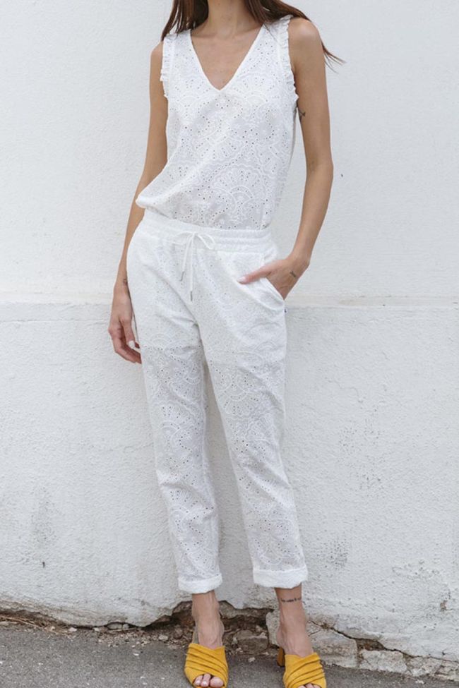 Pantalon droit Yeta blanc