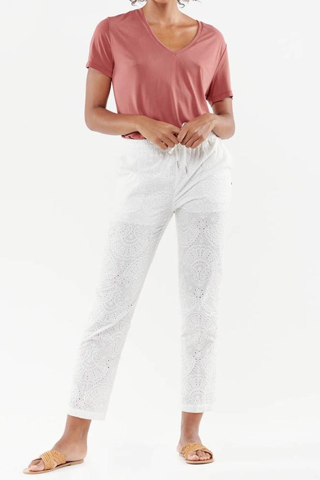 Pantalon droit Yeta blanc
