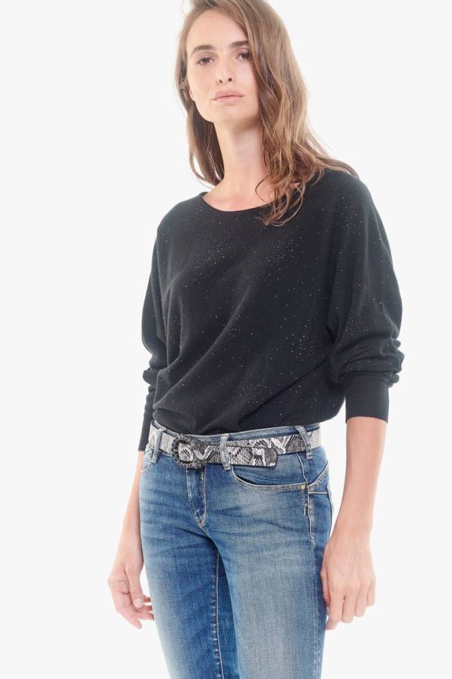 Ceinture en cuir Bey motif python grise 