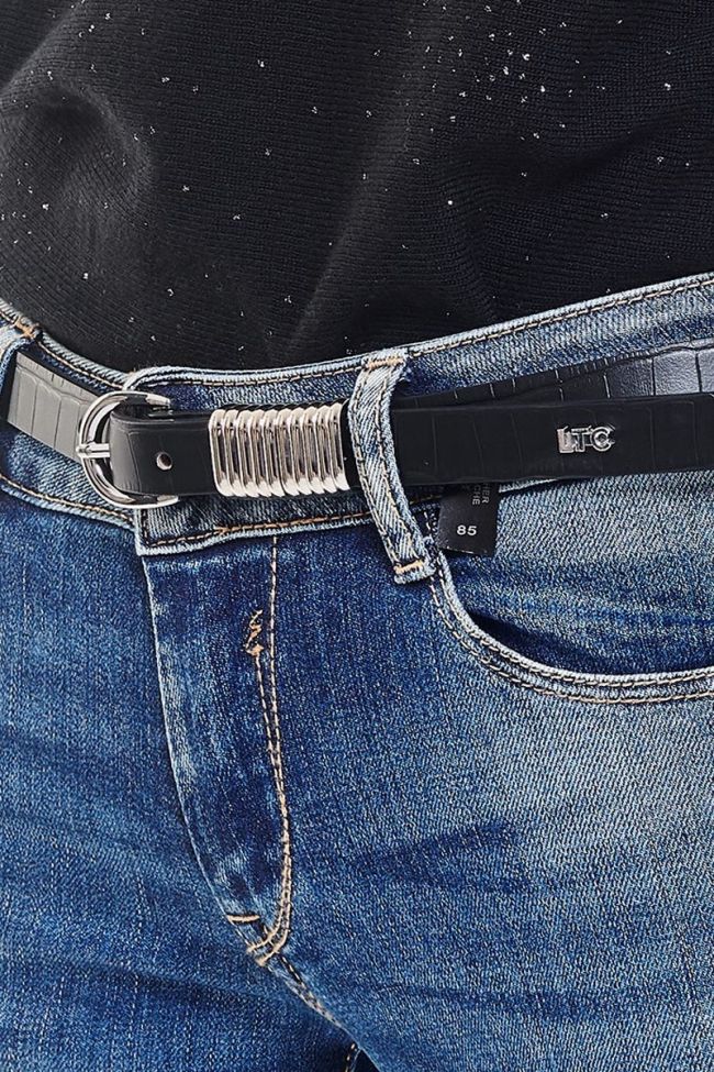 Ceinture en cuir Célia noire