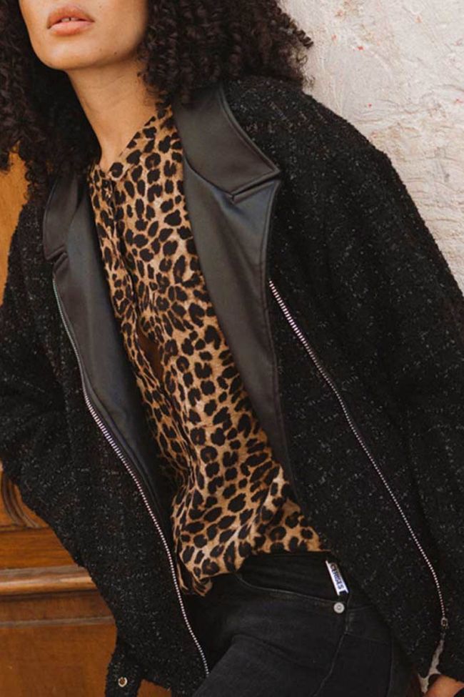 Veste style perfecto Alisson noire