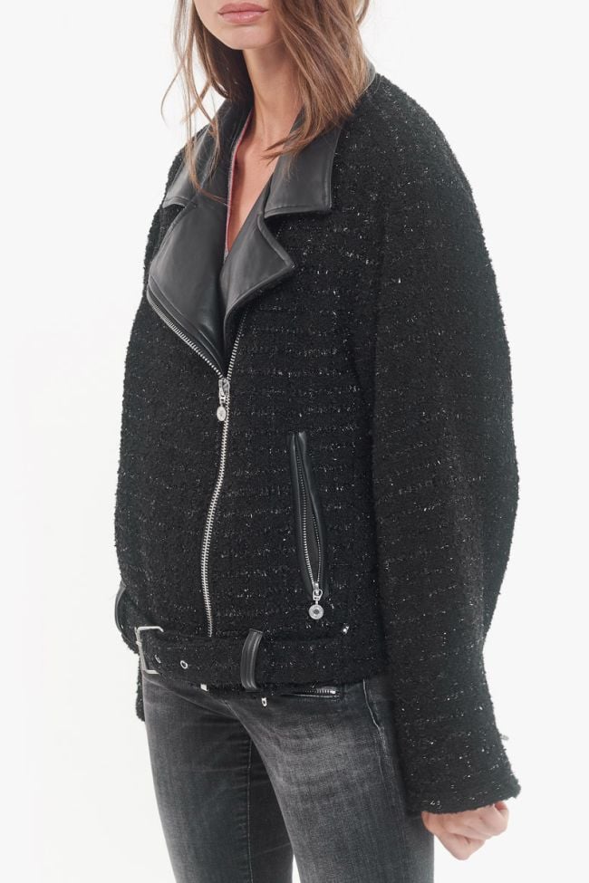 Veste style perfecto Alisson noire