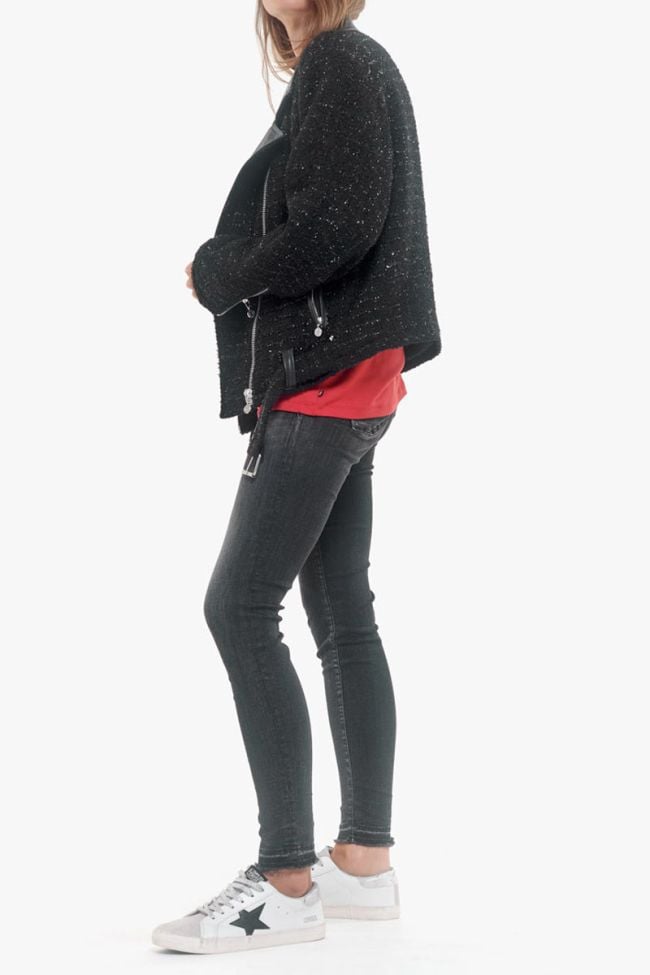 Veste style perfecto Alisson noire