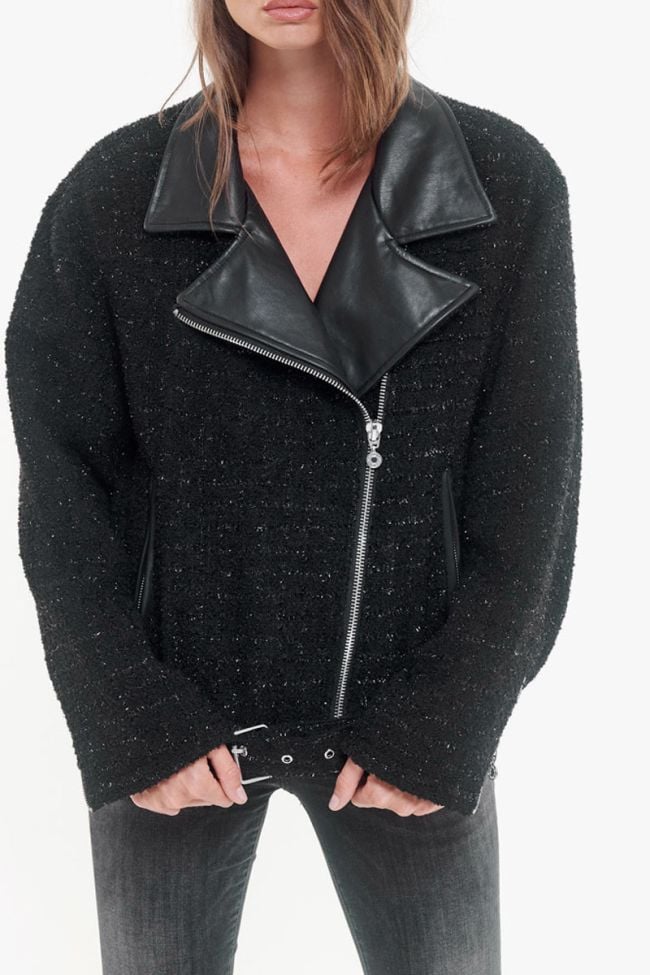 Veste style perfecto Alisson noire