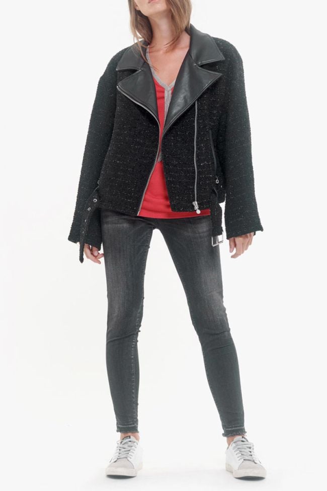 Veste style perfecto Alisson noire