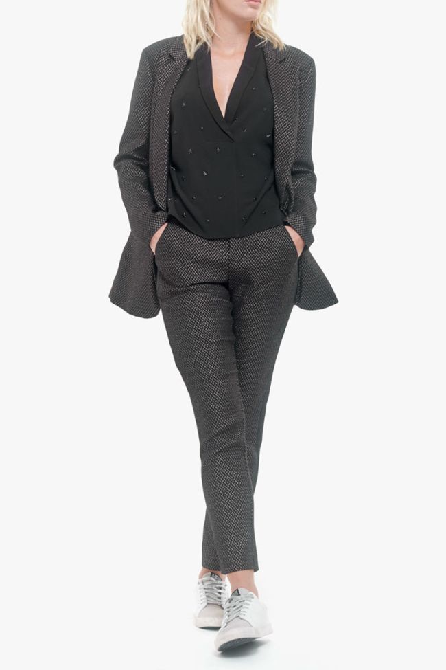 Veste de blazer Calipso noire et or