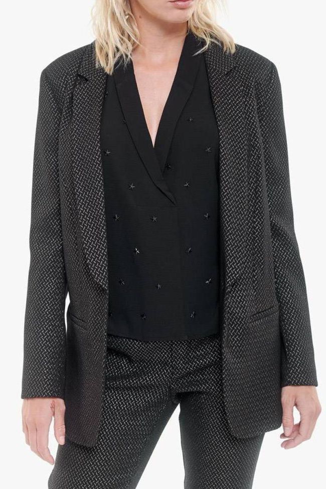 Veste de blazer Calipso noire et or