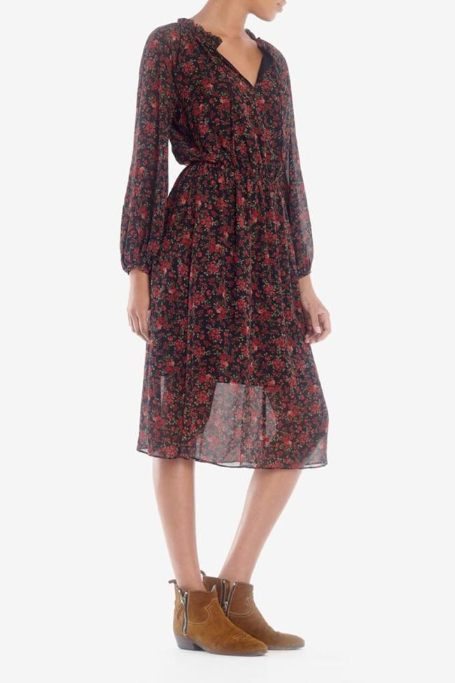 Robe mi-longue Damia rouge