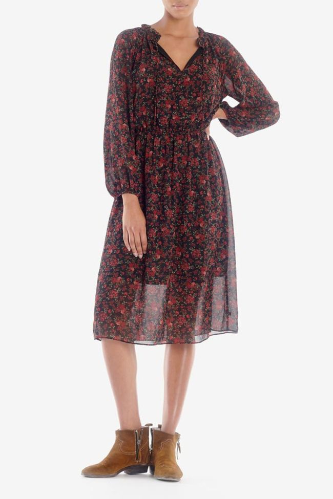 Robe mi-longue Damia rouge