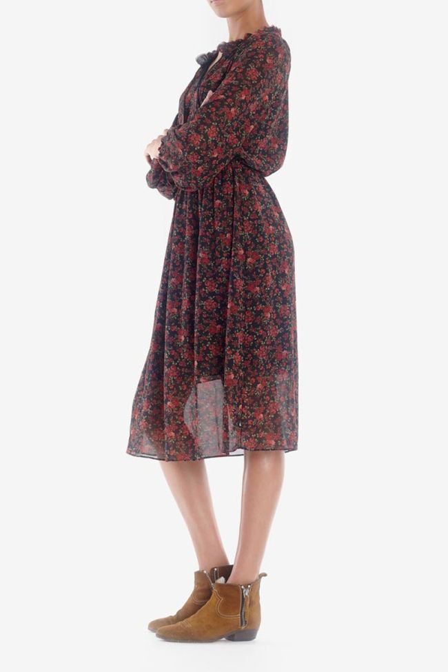 Robe mi-longue Damia rouge