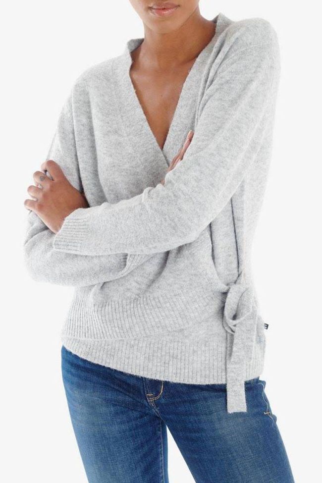 Cardigan cache-coeur Danie gris