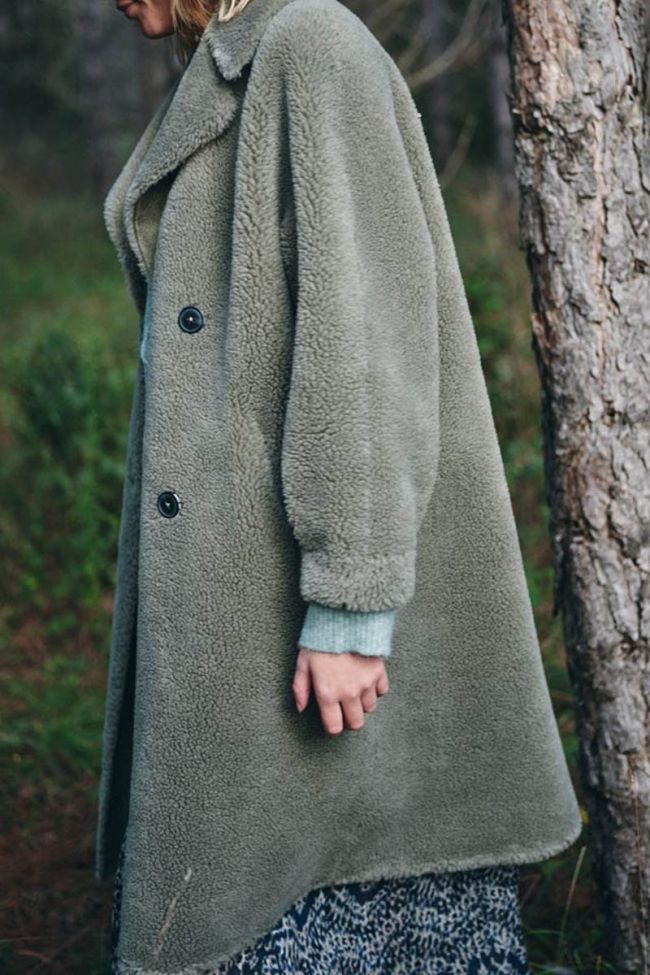 Manteau réversible Igor vert d'eau