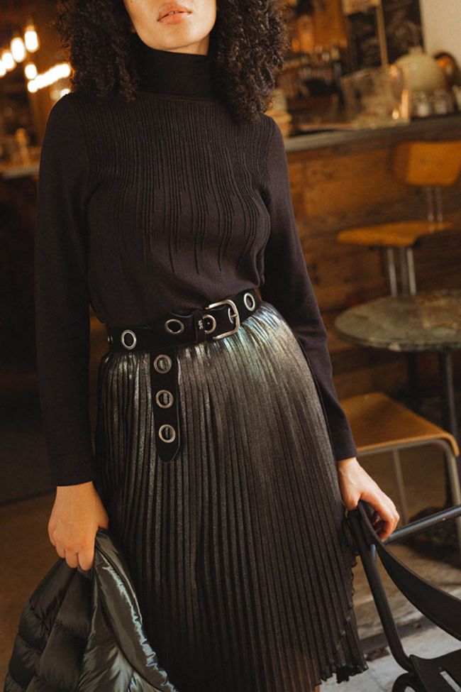 Jupe plissée Kimberly argentée