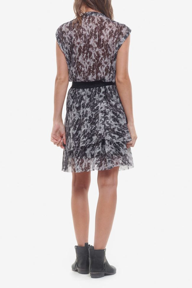 Jupe à volants Tiffani noire et blanche