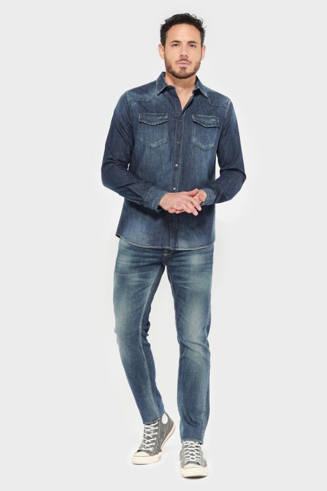 Chemise Juanito en jeans bleu