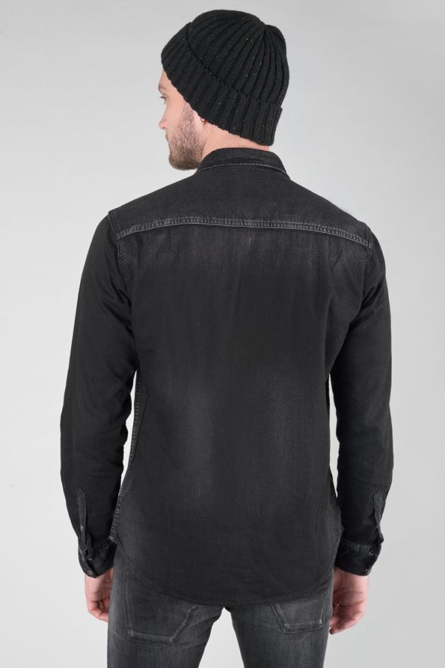 Chemise Juanito en jeans noir délavé