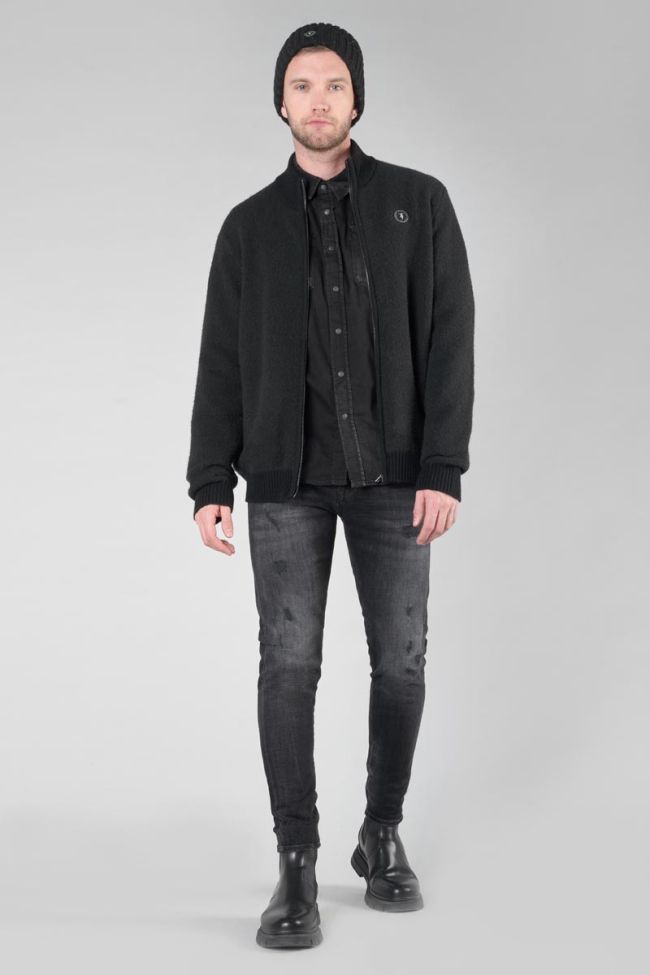 Chemise Juanito en jeans noir délavé