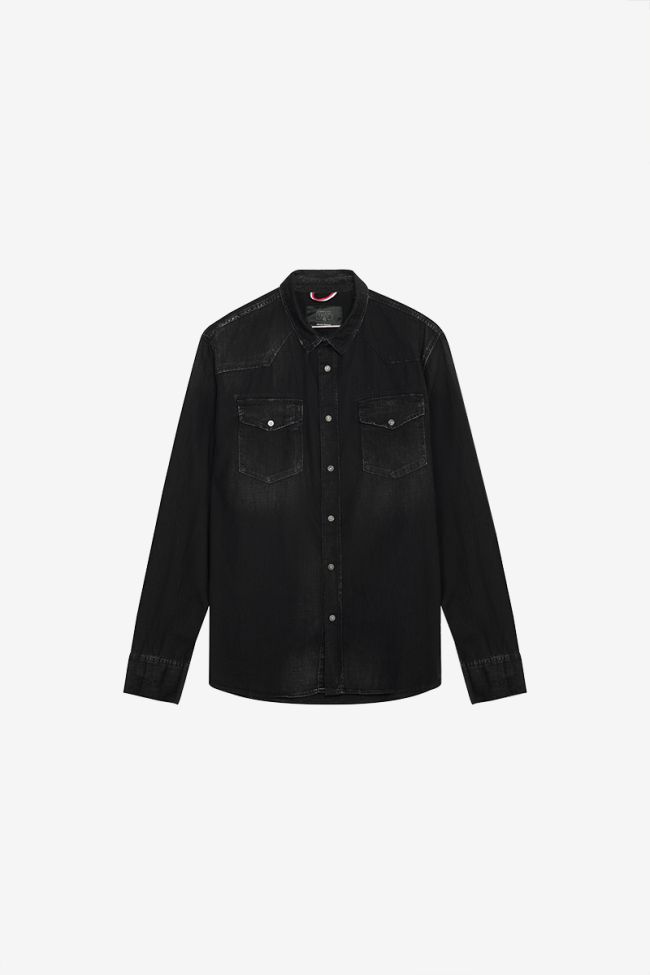Chemise Juanito en jeans noir délavé