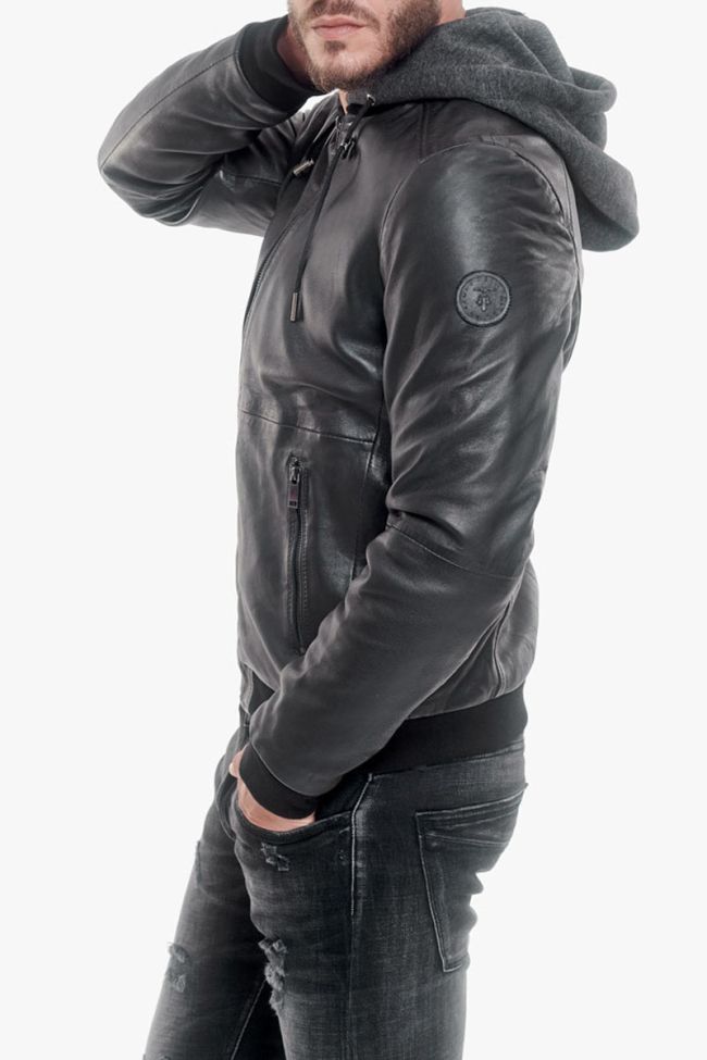Blouson en cuir Kane noir